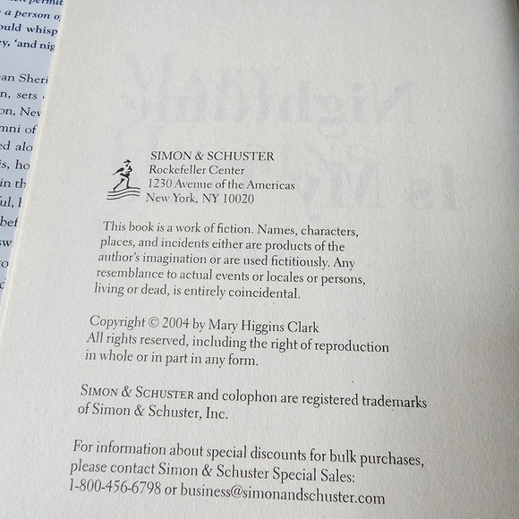 Nighttime Is My Time Book, Mary Higgins Clark, Hardcover, Mystery Novel - Picture 7 of 8